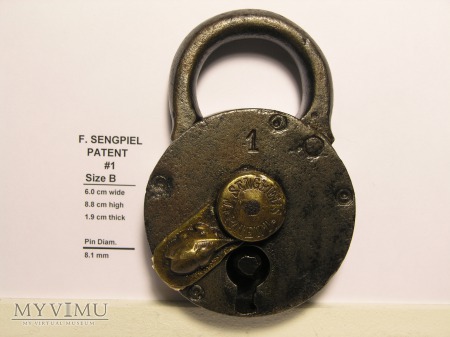 F. Sengpiel Patent Padlock #1 - Size 