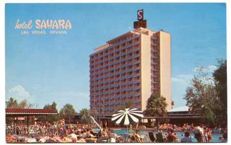 Duże zdjęcie Hotel Sahara Las Vegas Nevada USA Postcard