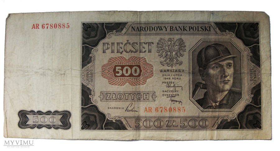 500 Złotych 1948 Rok W Monety I Banknoty Z Polski I świata W 4580