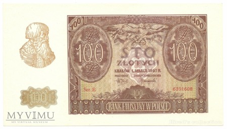 100 złotych 1940r.