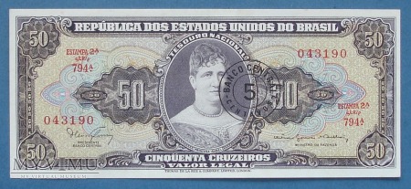 5 centavos (50 cruzeiros)1966 - Brazylia ERROR