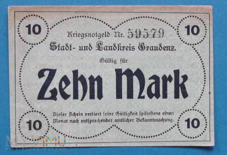 10 Mark 1918 - Graudenz - Grudziądz