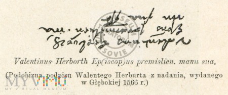Podpis Walentego Herburta