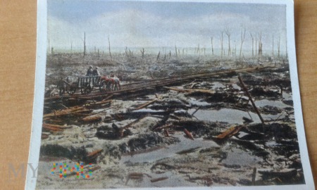 Duże zdjęcie leje po walkach we Flandrii