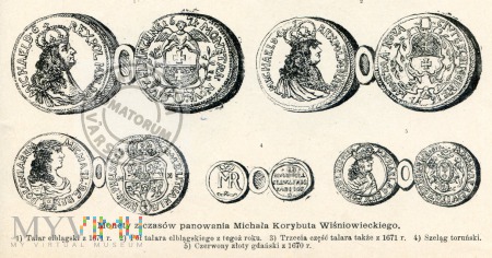 Monety z czasów panowania Michała Wiśniowieckiego