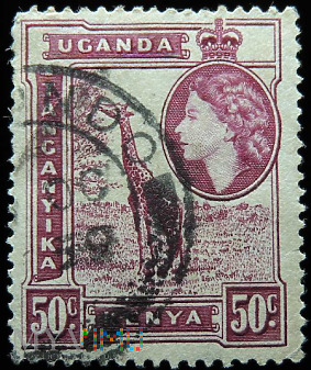 Kenia Uganda Tanganika 50c Elżbieta II