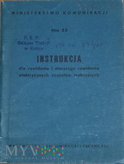 Mte53-1961 Instrukcja dla rewidentów elektr. zesp.
