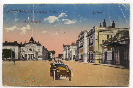 Amstetten - Dworzec i Hotel Dworcowy - 1919