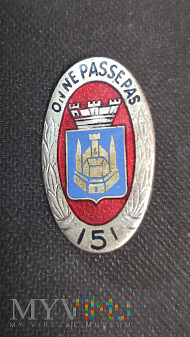 Odznaka 151 Pułku Piechoty Armii Francuskiej