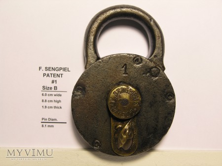 F. Sengpiel Patent Padlock #1 - Size "B"