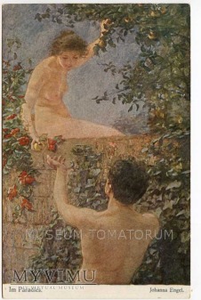Engel - Adam i Ewa z jabłuszkiem
