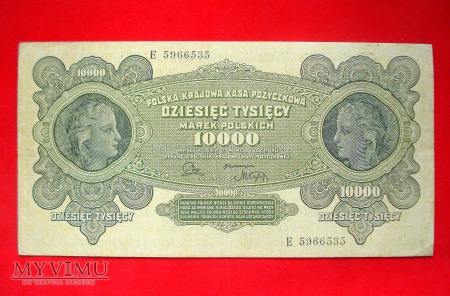Duże zdjęcie 10.000 marek polskich 1922 rok