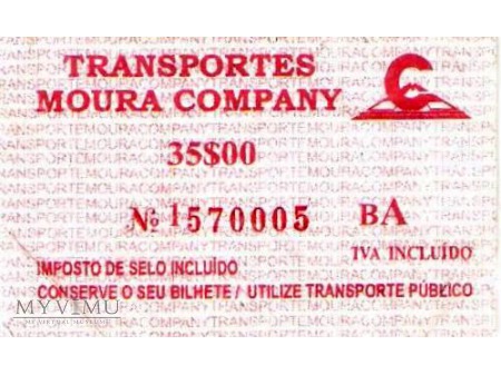 Bilet autobusowy z Cabo Verde.