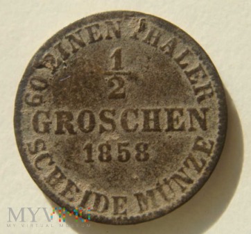 ½ Groschen 1858,Braunschweig,Wilhelm 1831-1884