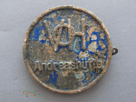 Znaczek Andreashutte Zawadzkie (niebieski)