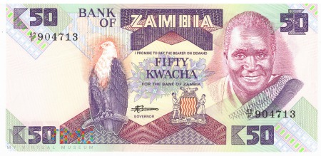 Duże zdjęcie Zambia - 50 kwacha (1988)
