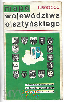 Mapa Województwa Olsztyńskiego