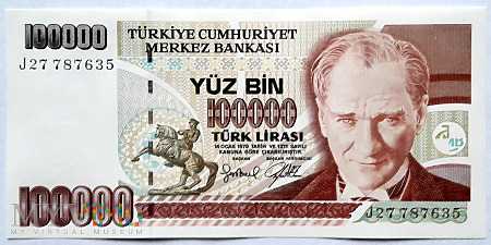 Turcja 100 000 lir 1997