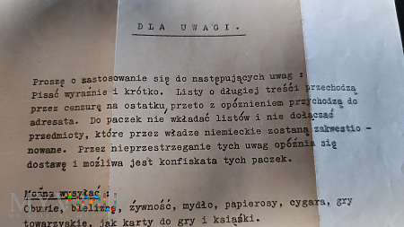 Wytyczne dla Rodzin Oficerów Polskich Oflagu XI A