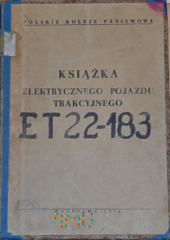 ET22-183 Książka elektrycz. pojazdu trakcyjnego