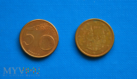 Moneta: 5 euro cent - Hiszpania 2016