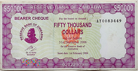 Zimbabwe 50 000 $ 2004