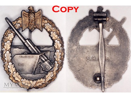 Duże zdjęcie Artyleria Nadbrzeżna , Coastal Artillery War Badge