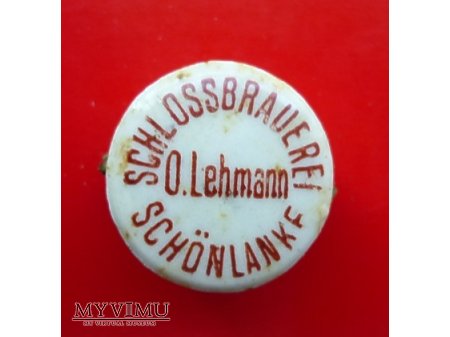 OTTO LEHMANN -okrągła ,czerwony napis.