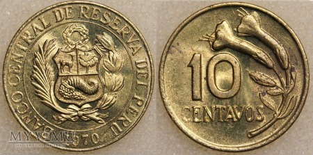 Peru, 10 CENTAVOS 1970