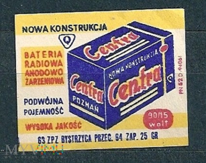 Centra Bateria Radiowo Anodowo Żarzeniowa.10.1963.