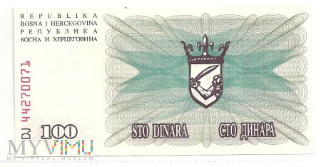 Bośnia i Hercegowina.2.Aw.100 dinara.1992.P-13
