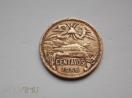 20 CENTAWOS 1956 - MEKSYK
