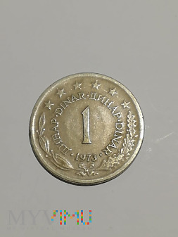 Jugosławia 1 dinar, 1973