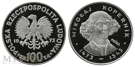 100 złotych, 1973, Mikołaj Kopernik (mała głowa)