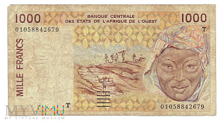 Zach.Afrykańskie Państwa, 1000 franków 1991-(20)03