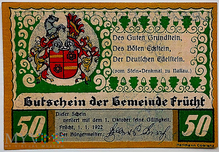 Frücht 50 pf 1922
