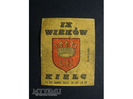 Etykieta - IX wieków Kielc