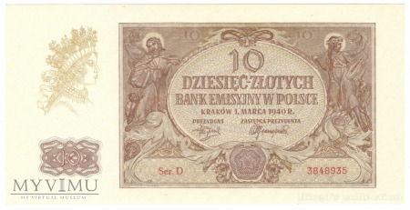 10 złotych 1940r.