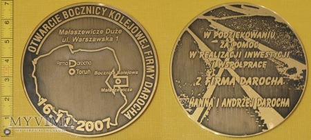 Medal kolejowy - przewozowy Firmy Darocha