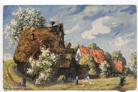 Duże zdjęcie Widok wiejski - 1907