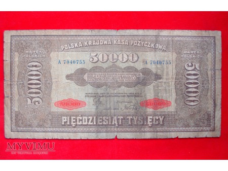50.000 marek polskich 1922 rok