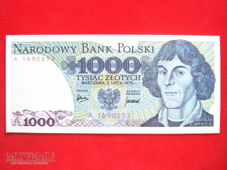 1000 złotych 1975 rok