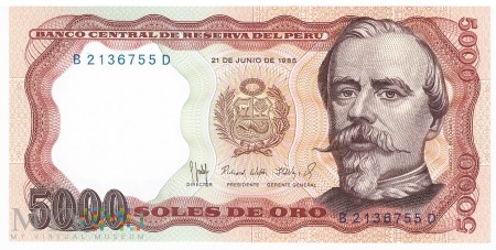 Peru - 5 000 soli de oro (1985)