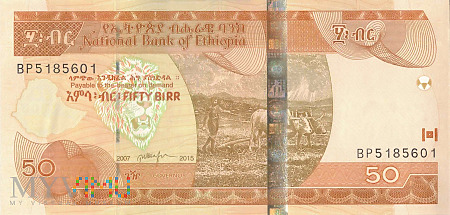 Etiopia - 50 birrów (2015)