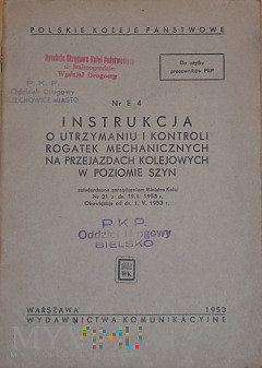 E4-1953 Instrukcja o utrzymaniu rogatek mech.
