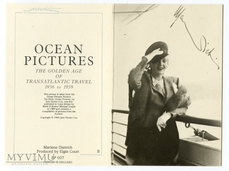 Marlene Dietrich rejs statkiem Ocean Picutres 1989