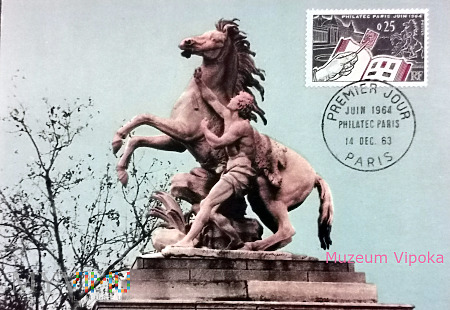 Paryż - rzeźba konia z ujeżdżaczem 1964 FDC