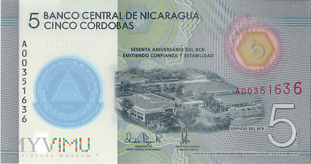 Duże zdjęcie Nikaragua - 5 córdob (2020)