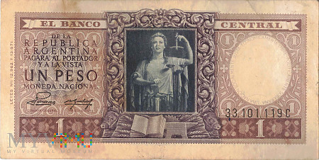 Argentyna - 1 peso (1960)