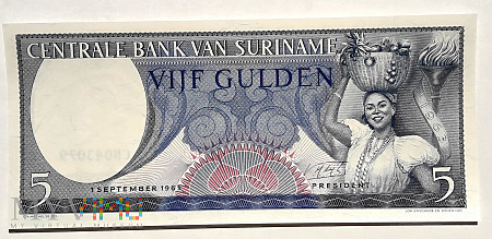Surinam 5 gulden 1963